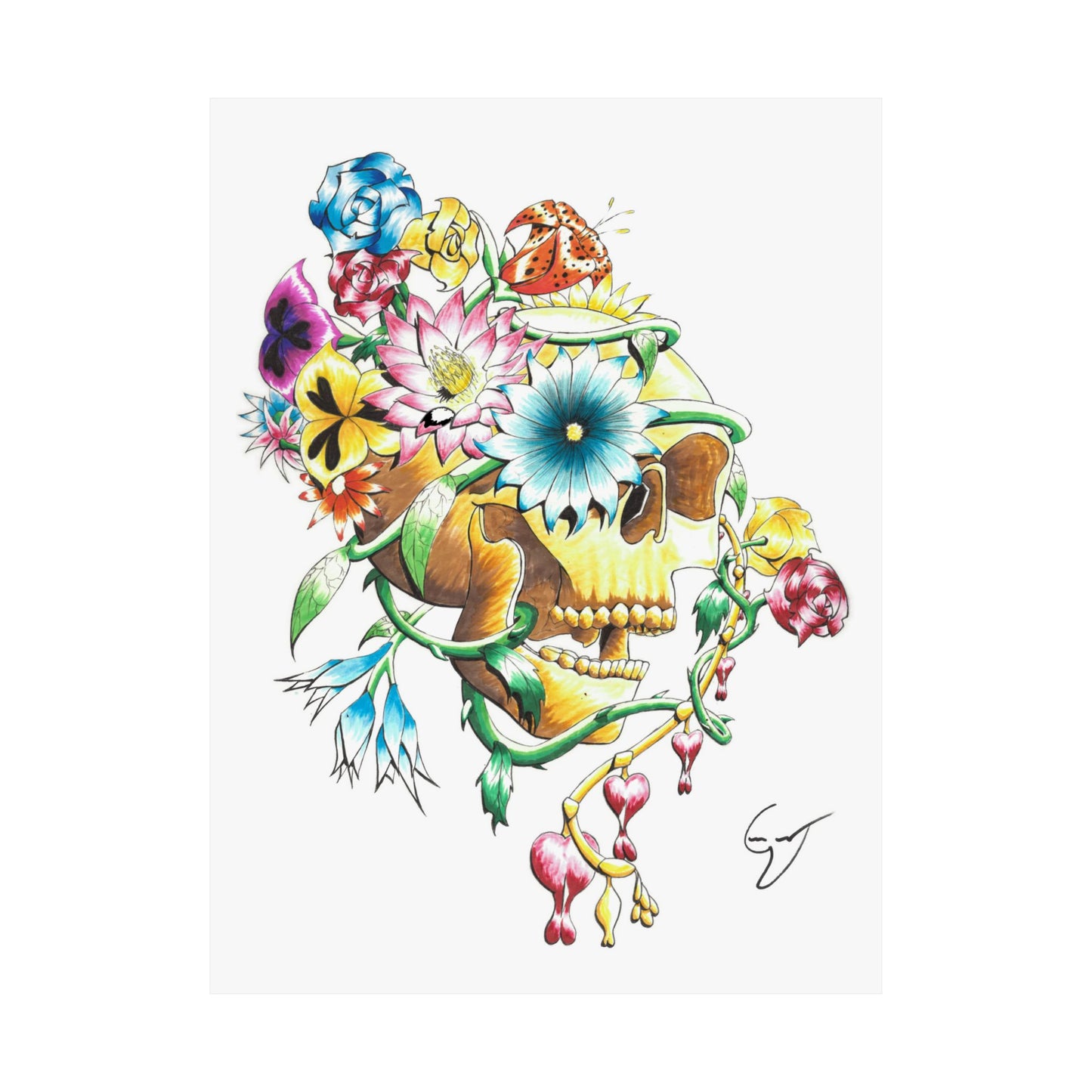 Skull n Flowers