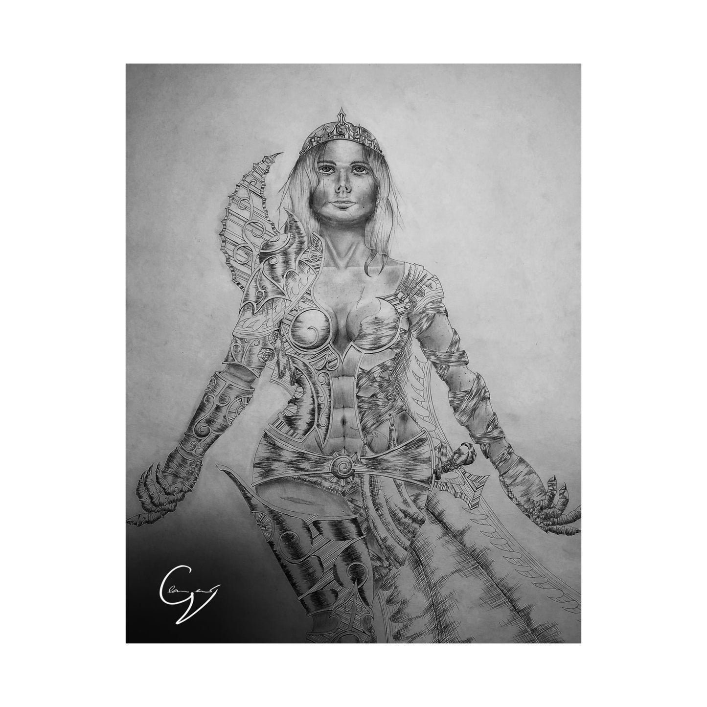 Warrior Queen Embracing the Light Poster