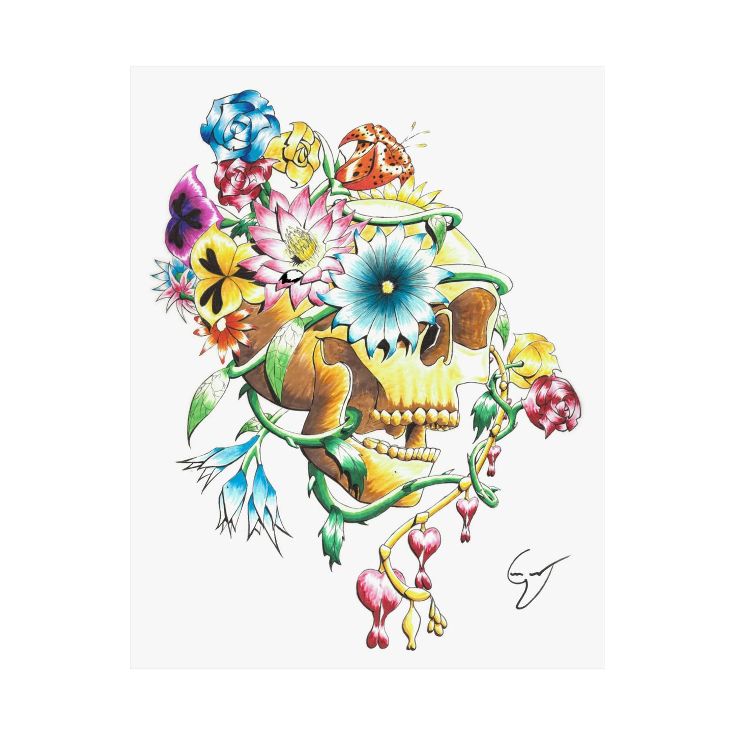 Skull n Flowers