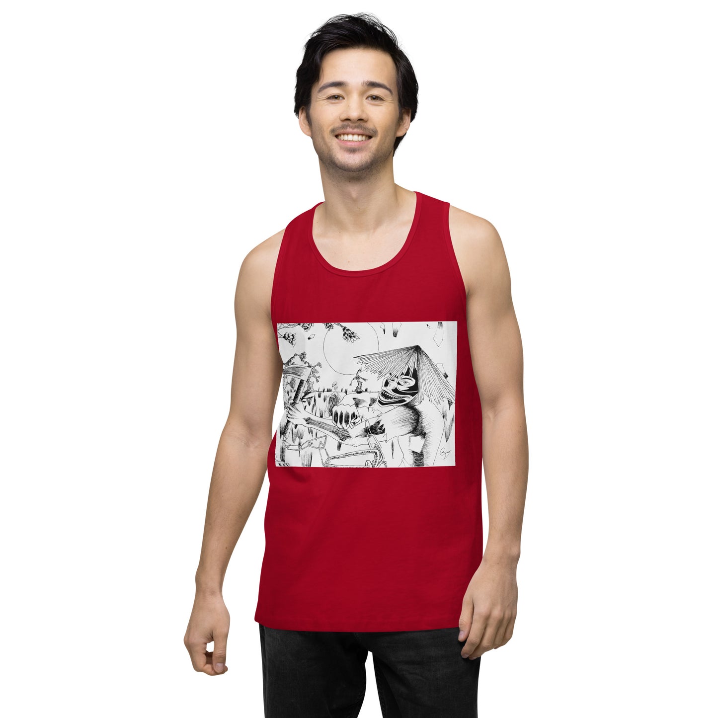 Demon Masked Tank-top